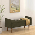 Banc de rangement en velours Teddy avec assise de chambre