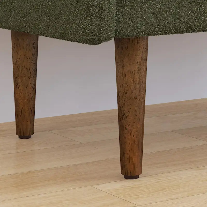 Banc de rangement en velours Teddy avec assise de chambre