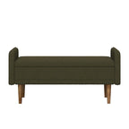 Banc de rangement en velours Teddy avec assise de chambre