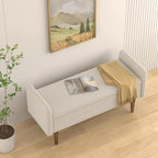 Banc de rangement en velours Teddy avec assise de chambre