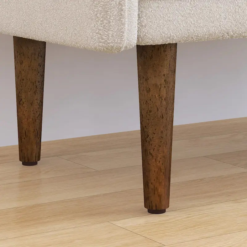 Banc de rangement en velours Teddy avec assise de chambre