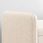 Banc de rangement en velours Teddy avec assise de chambre