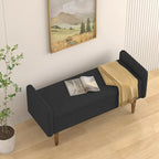 Banc de rangement en velours Teddy avec assise de chambre