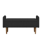 Banc de rangement en velours Teddy avec assise de chambre
