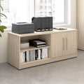 Meuble bas de rangement avec portes et étagères