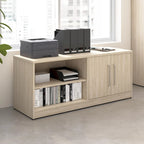 Meuble bas de rangement avec portes et étagères