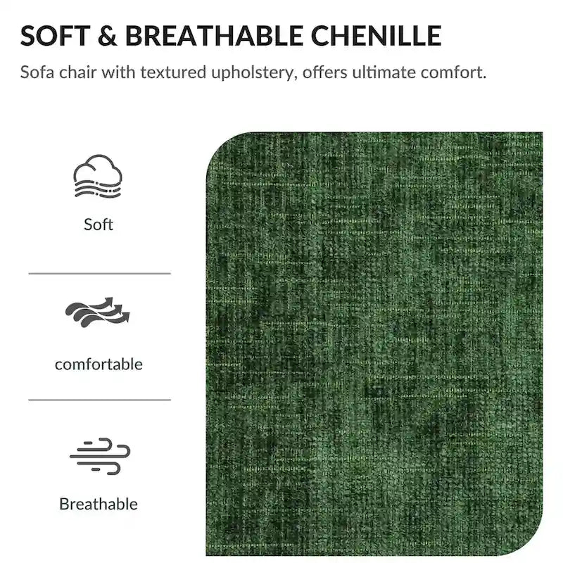 Fauteuil convertible surdimensionné en chenille avec pouf, rangement et port de chargement USB