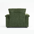 Fauteuil convertible surdimensionné en chenille avec pouf, rangement et port de chargement USB