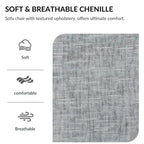 Fauteuil convertible surdimensionné en chenille avec pouf, rangement et port de chargement USB