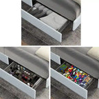 Lit plateforme tapissé de taille Queen avec 4 tiroirs de rangement