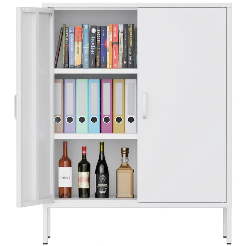 Armoire de rangement métallique de 40 pouces à 2 portes