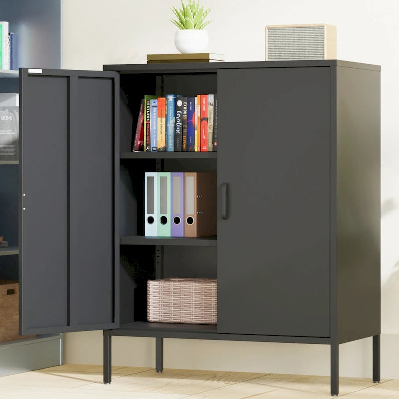 Armoire de rangement métallique de 40 pouces à 2 portes