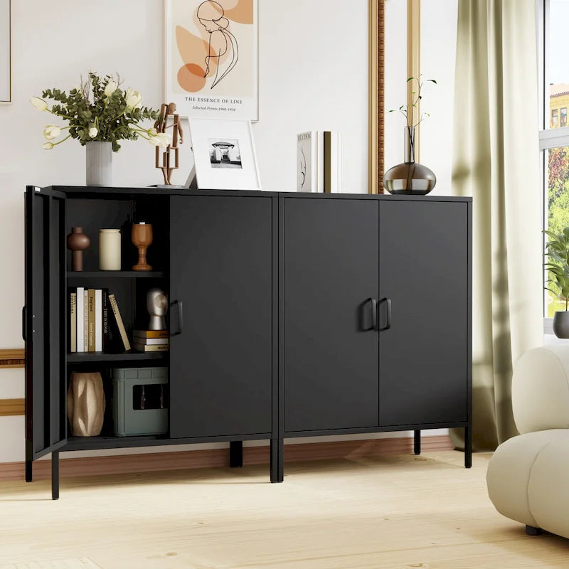 Armoire de rangement métallique de 40 pouces à 2 portes