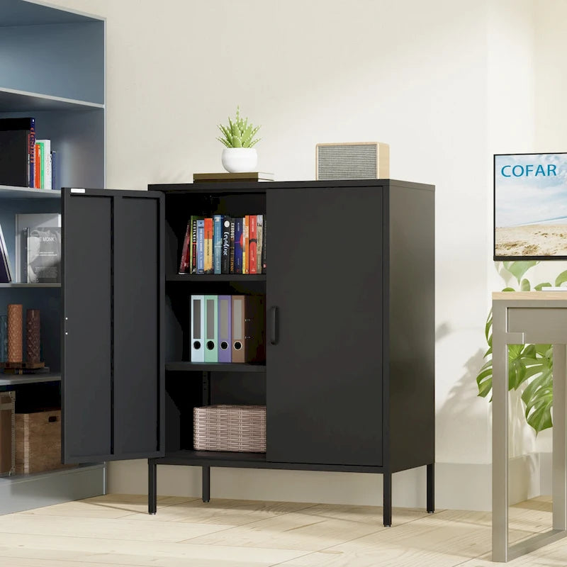 Armoire de rangement métallique de 40 pouces à 2 portes