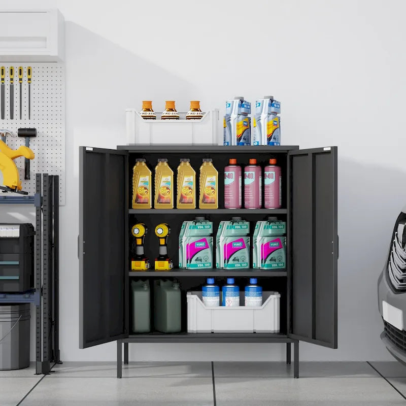 Armoire de rangement métallique de 40 pouces à 2 portes