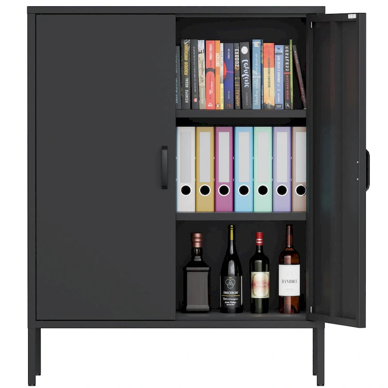 Armoire de rangement métallique de 40 pouces à 2 portes