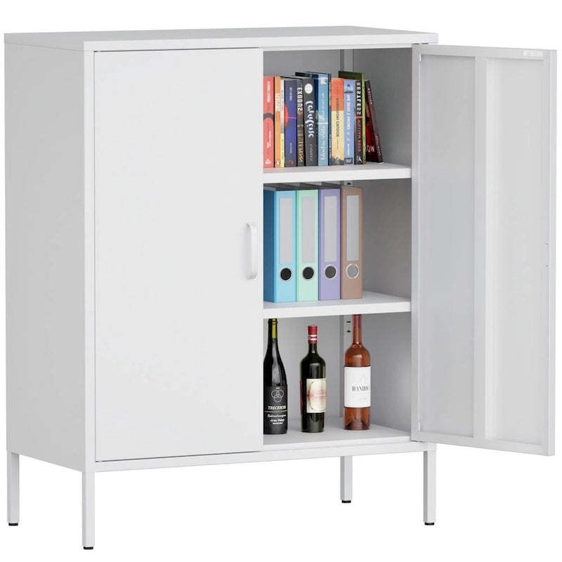 Armoire de rangement métallique de 40 pouces à 2 portes