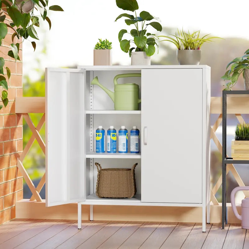 Armoire de rangement métallique de 40 pouces à 2 portes
