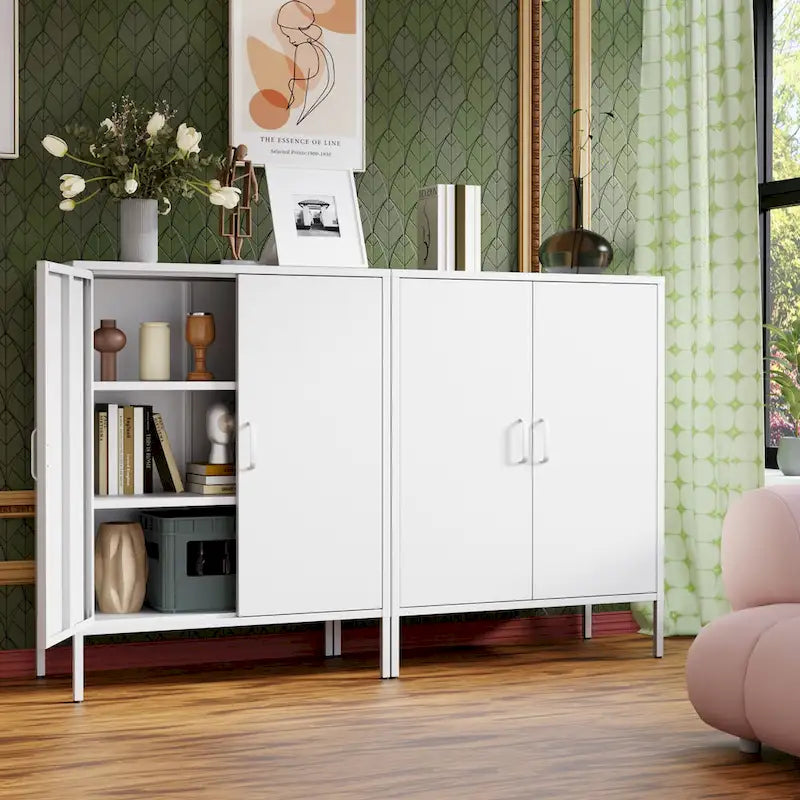 Armoire de rangement métallique de 40 pouces à 2 portes