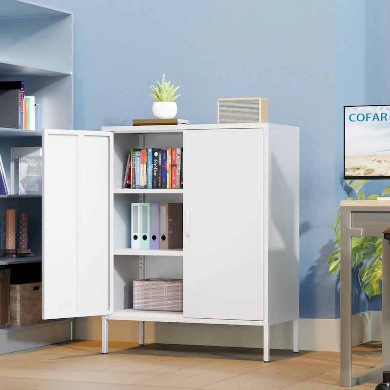 Armoire de rangement métallique de 40 pouces à 2 portes