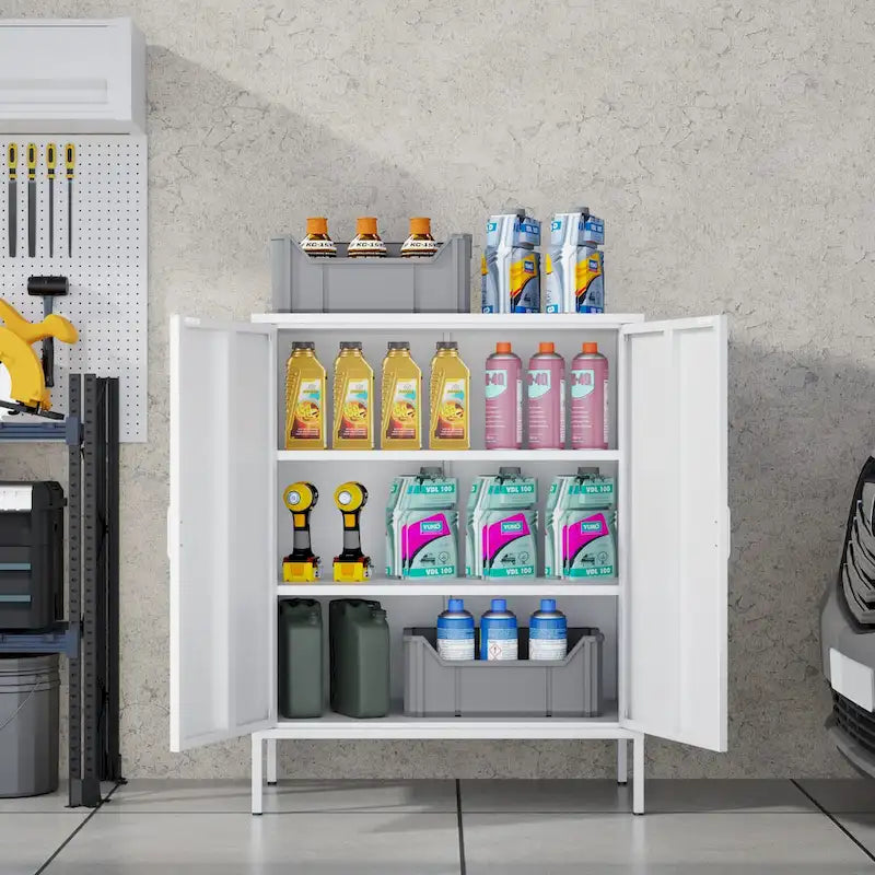 Armoire de rangement métallique de 40 pouces à 2 portes