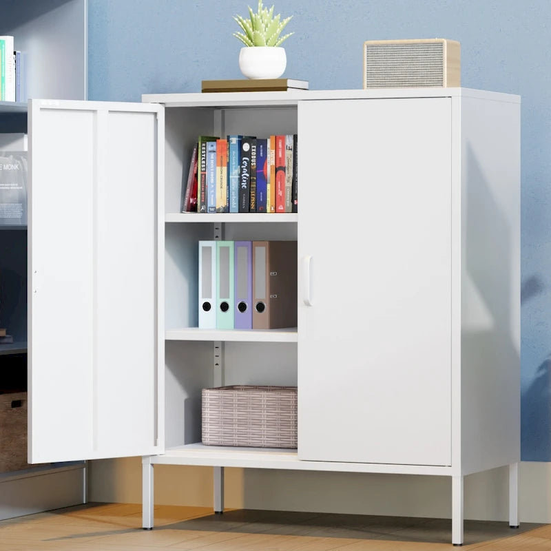 Armoire de rangement métallique de 40 pouces à 2 portes