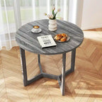 Table à manger ronde en bois de 36 pouces pour 2 à 4 personnes avec pied piédestal en forme d'aile
