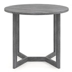 Table à manger ronde en bois de 36 pouces pour 2 à 4 personnes avec pied piédestal en forme d'aile