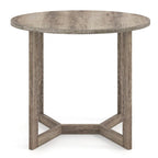 Table à manger ronde en bois de 36 pouces pour 2 à 4 personnes avec pied piédestal en forme d'aile