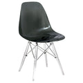 Chaise de salle à manger d'appoint en acrylique avec pieds Eiffel