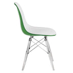Chaise de salle à manger d'appoint en acrylique avec pieds Eiffel