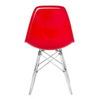 Chaise de salle à manger d'appoint en acrylique avec pieds Eiffel