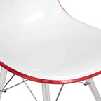 Chaise de salle à manger d'appoint en acrylique avec pieds Eiffel