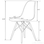 Chaise de salle à manger d'appoint en acrylique avec pieds Eiffel