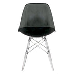 Chaise de salle à manger d'appoint en acrylique avec pieds Eiffel