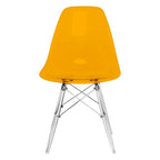 Chaise de salle à manger d'appoint en acrylique avec pieds Eiffel