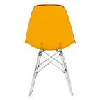 Chaise de salle à manger d'appoint en acrylique avec pieds Eiffel