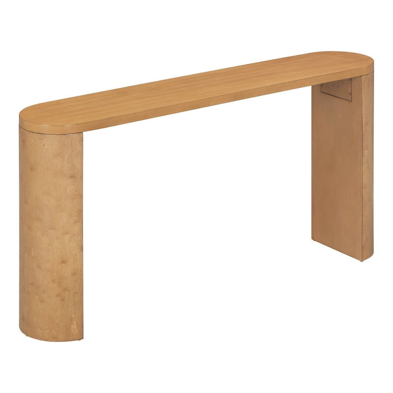 Console semi-cylindrique – MDF et hévéa, plusieurs options de couleur