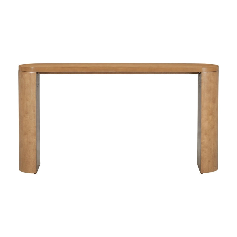 Console semi-cylindrique – MDF et hévéa, plusieurs options de couleur