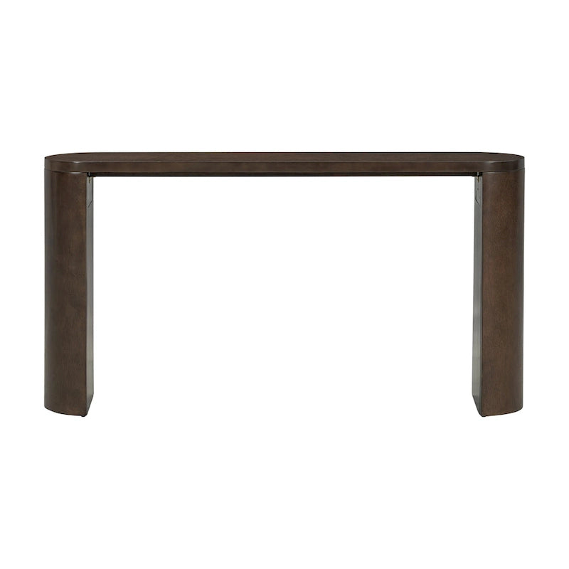Console semi-cylindrique – MDF et hévéa, plusieurs options de couleur