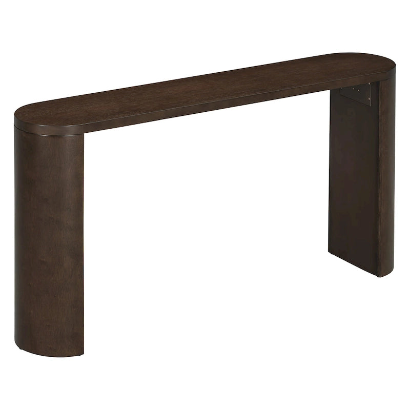 Console semi-cylindrique – MDF et hévéa, plusieurs options de couleur