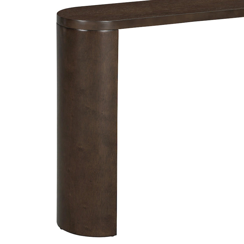 Console semi-cylindrique – MDF et hévéa, plusieurs options de couleur