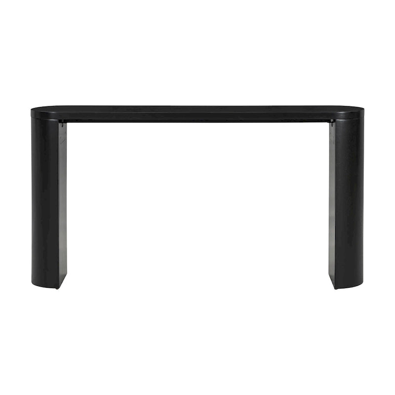 Console semi-cylindrique – MDF et hévéa, plusieurs options de couleur