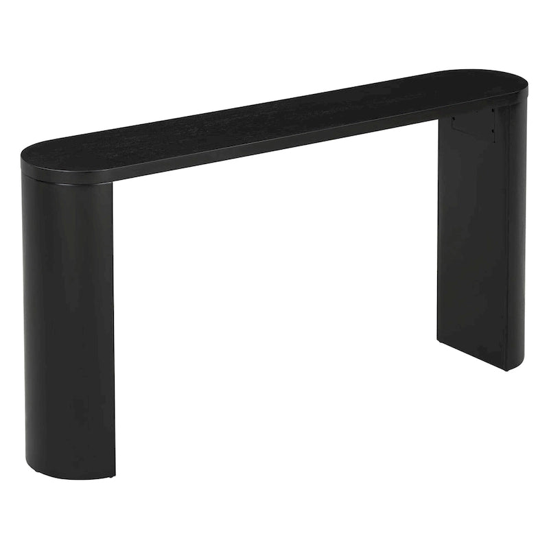 Console semi-cylindrique – MDF et hévéa, plusieurs options de couleur