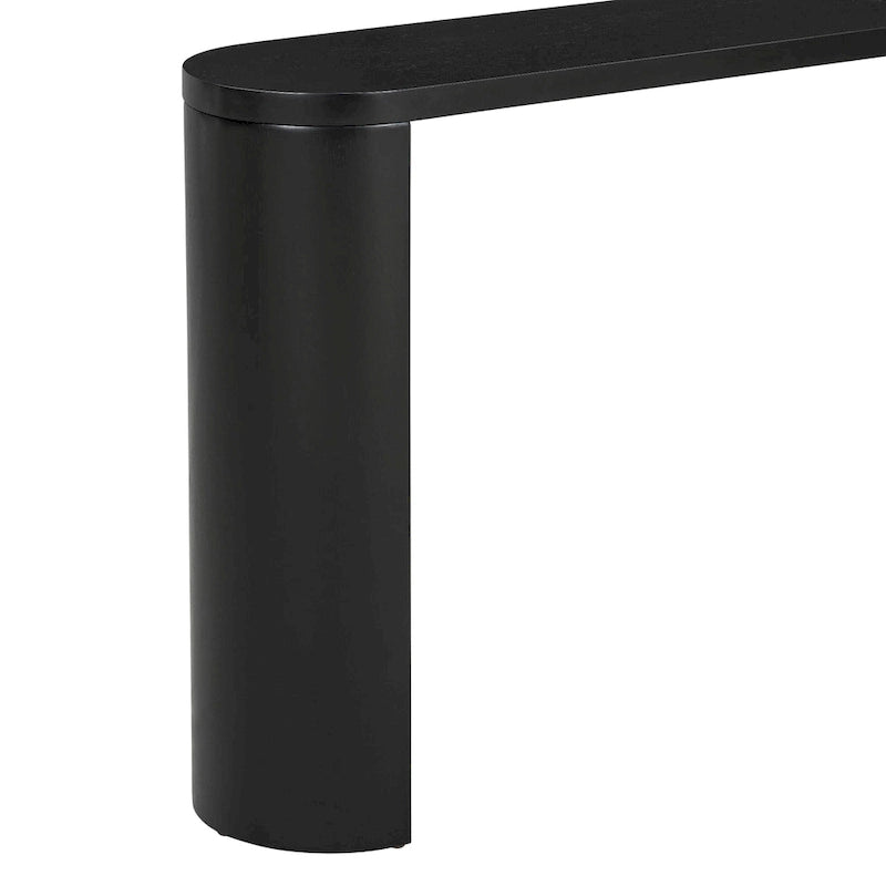 Console semi-cylindrique – MDF et hévéa, plusieurs options de couleur