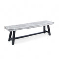 Banc de salle à manger rectangulaire en bois d'acacia style ferme