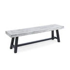 Banc de salle à manger rectangulaire en bois d'acacia style ferme