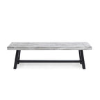 Banc de salle à manger rectangulaire en bois d'acacia style ferme