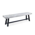 Banc de salle à manger rectangulaire en bois d'acacia style ferme
