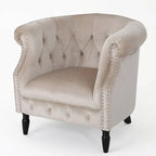 Fauteuil club en velours